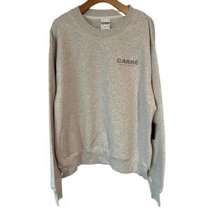 Carré Paris France Mens Long Sleeve Sweatshirt Sweater Crewneck Heather Gray XL
